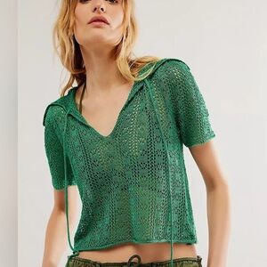 NEW Free People Dallas Pullover In Porcelain Green size S